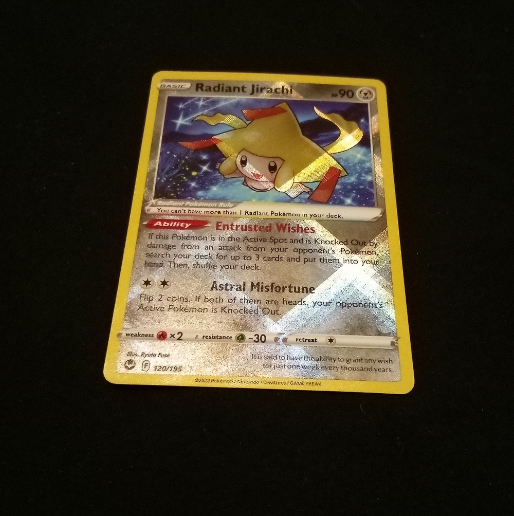 Pokemon Radiant Jirachi 120/195 Silver Tempest Radiant Rare Holo